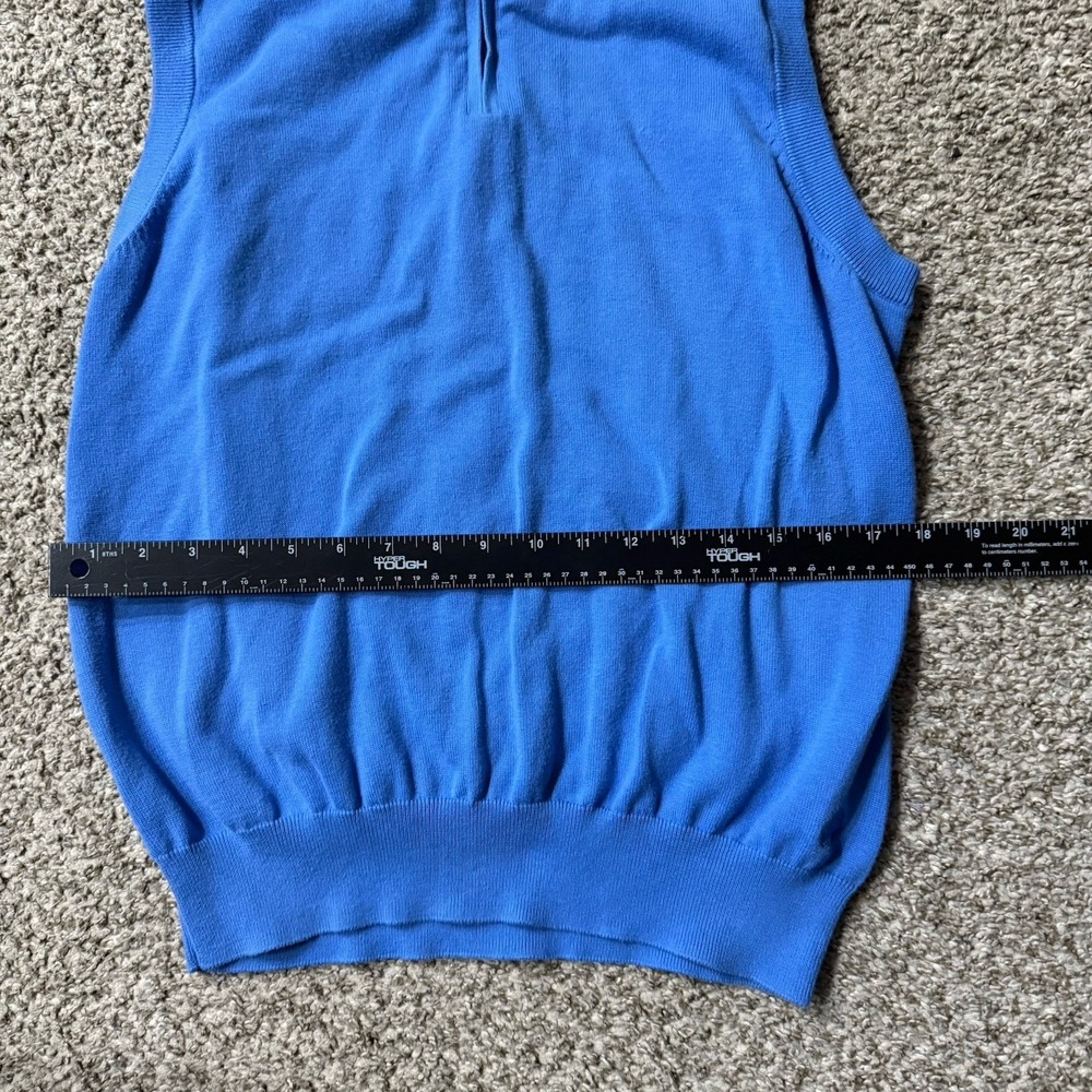 Ben Hogan Vintage Embroidered Vest Blue 100 Percent Cotton Golf Small - Picture 3 of 6